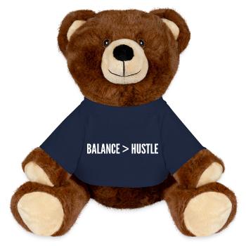 Balance Stronger Than Ambition - MiniFeet® RecycelBär® Teddy Bear Brown - french navy - Front