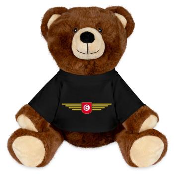 Tunisia Design – Pour les amateurs de culture - Nounours RecycelBär® marron - noir - Devant