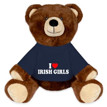 I love irish girls - Nounours RecycelBär® marron - bleu marine - Devant