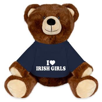 I love irish girls - MiniFeet® RecycelBär® Teddy Bear Brown - french navy - Front