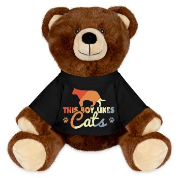 Kitten - MiniFeet® RecycelBär® Teddy Bear Brown - black - Front