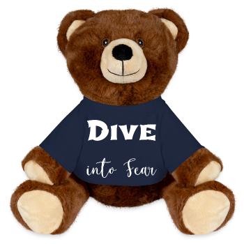 cultivating courage gift courage - MiniFeet® RecycelBär® Braun - French Navy - Vorne