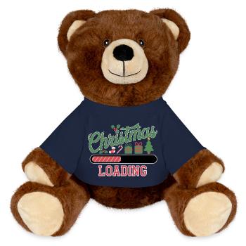 Noël Chargement Barre de chargement Noël - Nounours RecycelBär® marron - bleu marine - Devant