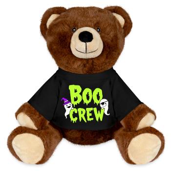 Boo Crew Halloween Ghost Friends - MiniFeet® RecycelBär® Teddy Bear Brown - black - Front