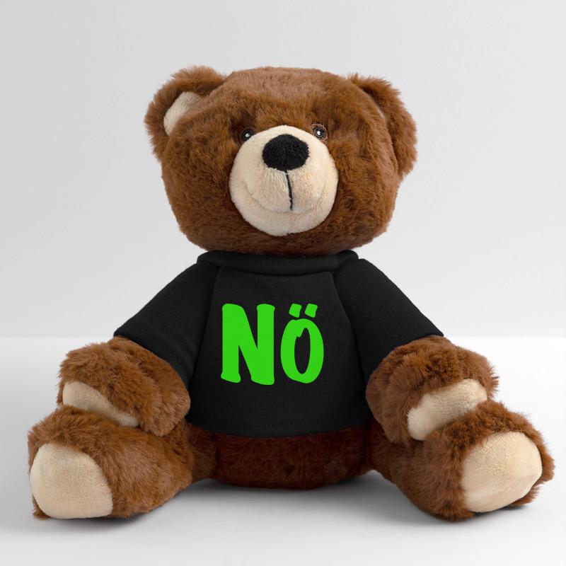 Non en vert fluo - Non - Non - Zéro désir Nounours RecycelBär® marron