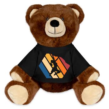 Silhouette dynamique de la danse de rue - Nounours RecycelBär® marron - noir - Devant
