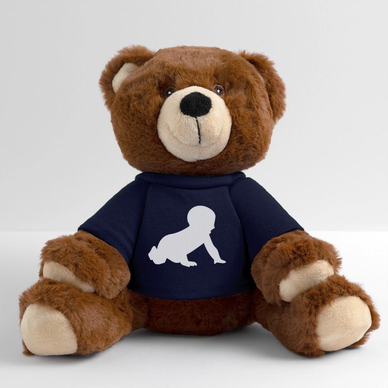 Crawling baby silhouette MiniFeet® RecycelBär® Teddy Bear Brown