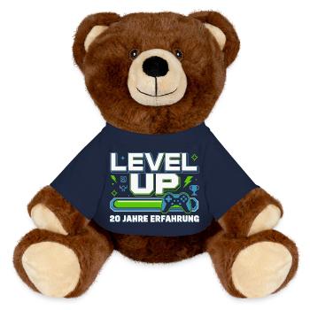Level Up 20 Jahre Erfahrung - MiniFeet® RecycelBär® Braun - French Navy - Vorne