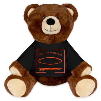Surfing Board Meeting - MiniFeet® RecycelBär® Teddy Bear Brown - black - Front