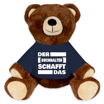 Accountant - MiniFeet® RecycelBär® Teddy Bear Brown - french navy - Front