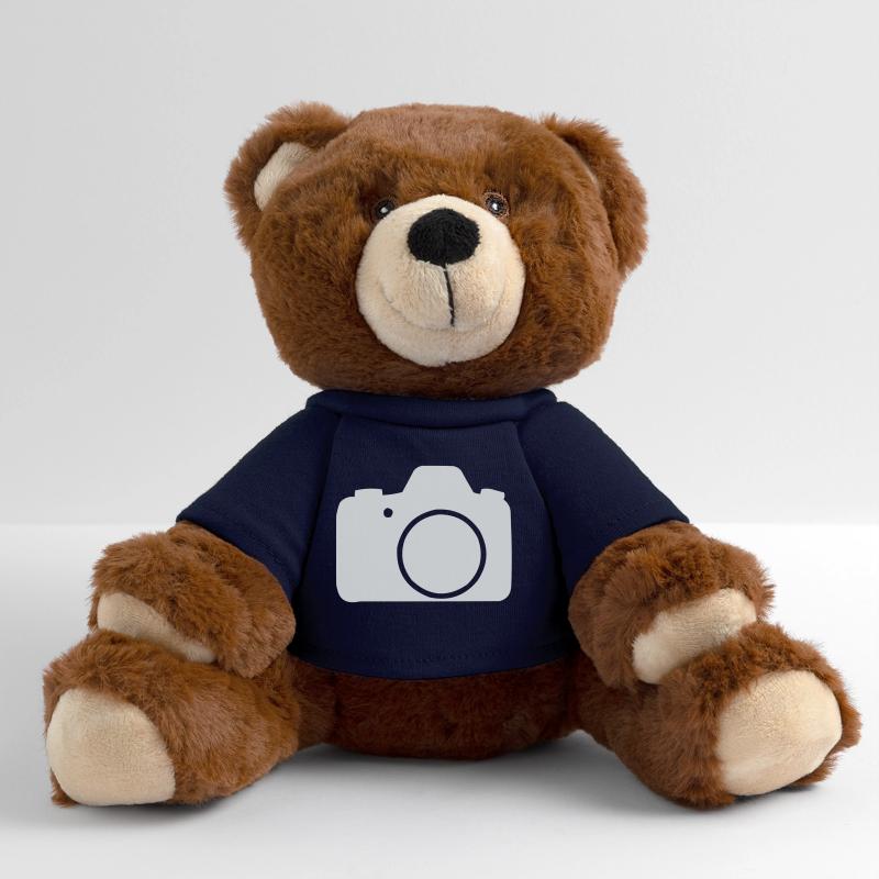 Conception des icônes de ligne de caméra Nounours RecycelBär® marron