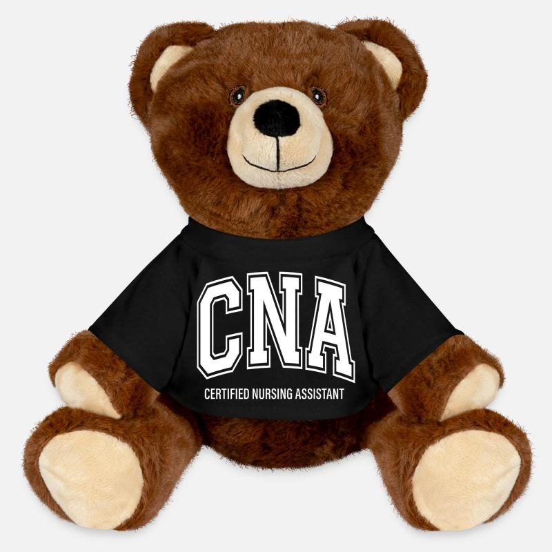 CNA Certified Nursing Assistant - MiniFeet® RecycelBär® Teddy Bear Brown - black