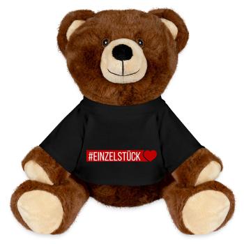 One-of-a-kind heart - MiniFeet® RecycelBär® Teddy Bear Brown - black - Front
