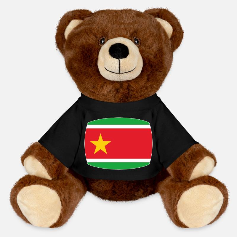 Flagge von Guadeloupe - MiniFeet® RecycelBär® Braun - Schwarz