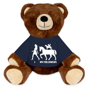 Pferd Follower - MiniFeet® RecycelBär® Braun - French Navy - Vorne