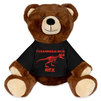 Rotes Tyrannosaurus-Skelett - MiniFeet® RecycelBär® Braun - Schwarz - Vorne