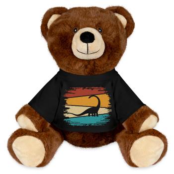 Dino Dinosaur - MiniFeet® RecycelBär® Teddy Bear Brown - black - Front