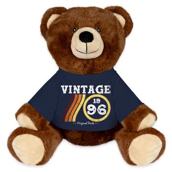 Classique Édition Limitée Vintage 1996 Rétro 28 - Nounours RecycelBär® marron - bleu marine - Devant