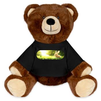 Glückshäschen - MiniFeet® RecycelBär® Braun - Schwarz - Vorne