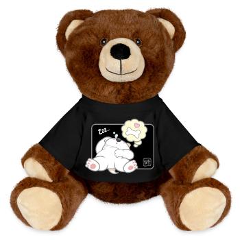 Dog Korean - Japanese Style 11 - MiniFeet® RecycelBär® Teddy Bear Brown - black - Front