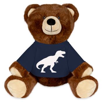 Dino Silhouette Tyrannosaurus Rex - Nounours RecycelBär® marron - bleu marine - Devant