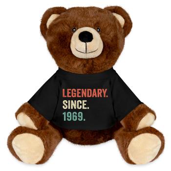 legendary since 1969 - MiniFeet® RecycelBär® Teddy Bear Brown - black - Front