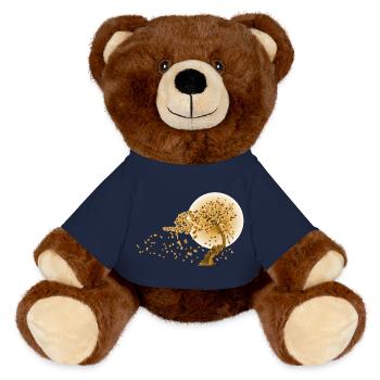 Japan Japanisch Mode Style 03 - MiniFeet® RecycelBär® Braun - French Navy - Vorne
