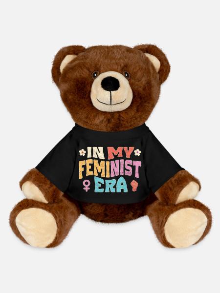 In my feminist era - MiniFeet® RecycelBär® Teddy Bear Brown - black