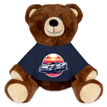 Oldtimer Sonnenuntergang - MiniFeet® RecycelBär® Braun - French Navy - Vorne