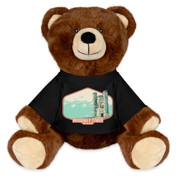 Illustration Broadwey Tower, Worcestershire - MiniFeet® RecycelBär® Braun - Schwarz - Vorne