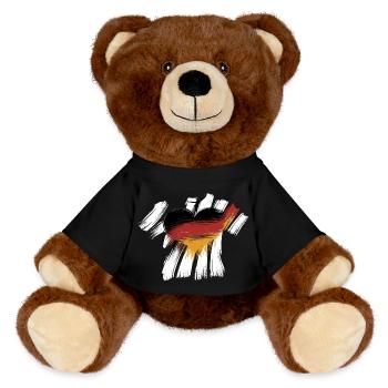 UNTERSTÜTZENDE KLEIDUNG - MiniFeet® RecycelBär® Braun - Schwarz - Vorne