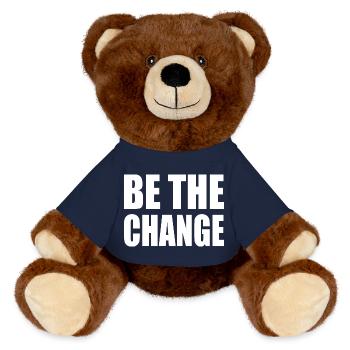 be the change - MiniFeet® RecycelBär® Braun - French Navy - Vorne
