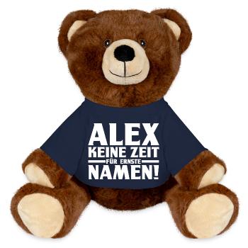 Alexander Alexandra Alexa Alex - MiniFeet® RecycelBär® Braun - French Navy - Vorne