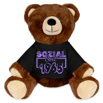 Travailleur social 1965 - Nounours RecycelBär® marron - noir - Devant