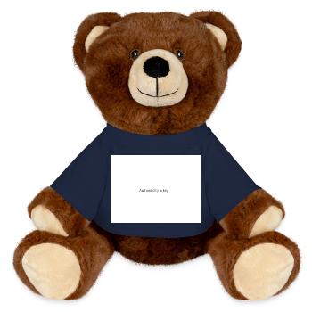 Soyez toujours vous-même - Nounours RecycelBär® marron - bleu marine - Devant