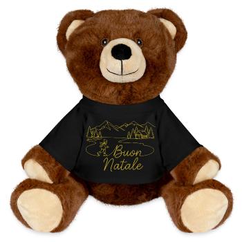 Buon Natale Winterlandschaft winterlich - MiniFeet® RecycelBär® Braun - Schwarz - Vorne