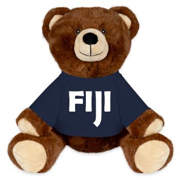 Fiji - Fidschi - Inseln - Pazifik - Südsee - MiniFeet® RecycelBär® Braun - French Navy - Vorne