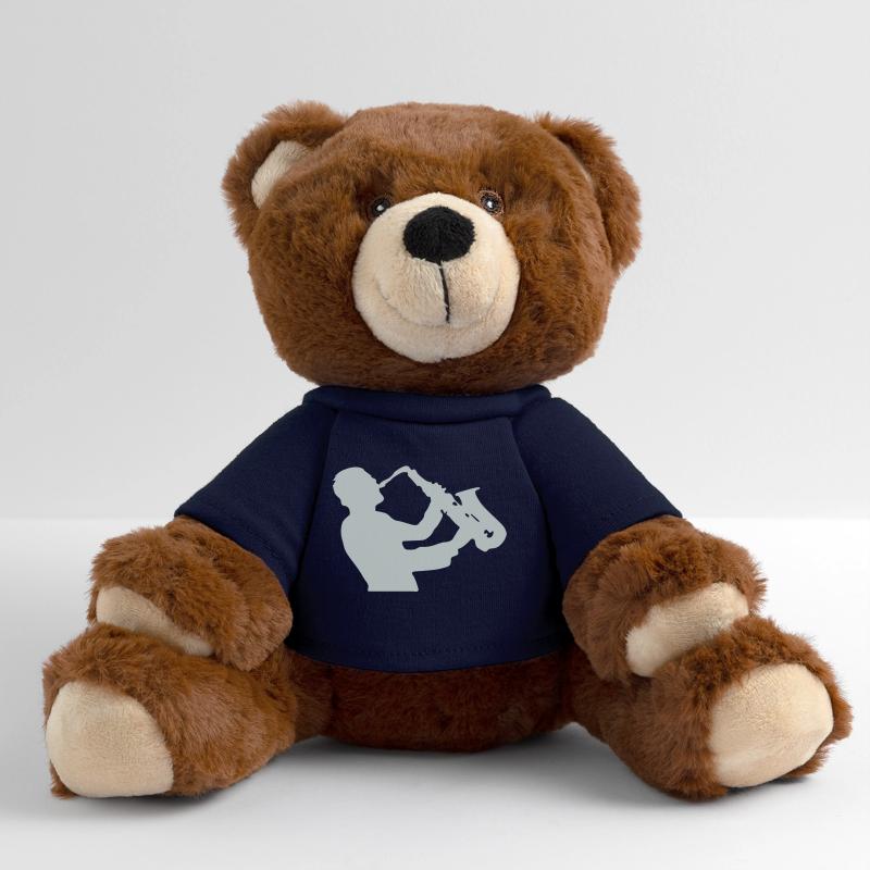 Jazz Saxophone Silhouette Nounours RecycelBär® marron