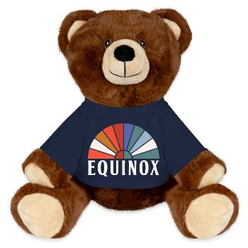 Tagundnachtgleiche Frohe Ostern Ostara Eostre - MiniFeet® RecycelBär® Braun - French Navy - Vorne