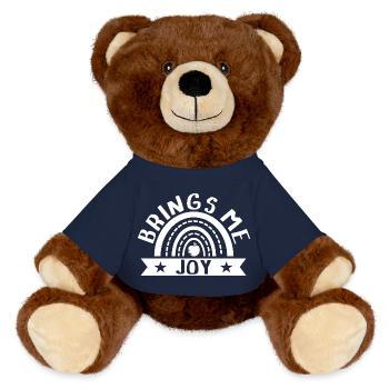 Enseignante de maternelle m’apporte de la joie Enseignante de garderie - Nounours RecycelBär® marron - bleu marine - Devant