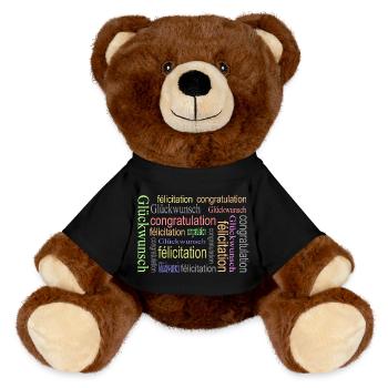 félicitation - Nounours RecycelBär® marron - noir - Devant