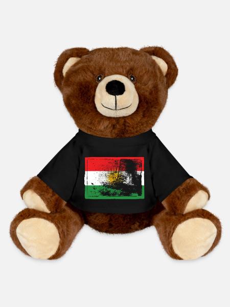 Kurden Kurdistan - MiniFeet® RecycelBär® Braun - Schwarz