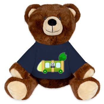 Panda Schulbus - MiniFeet® RecycelBär® Braun - French Navy - Vorne