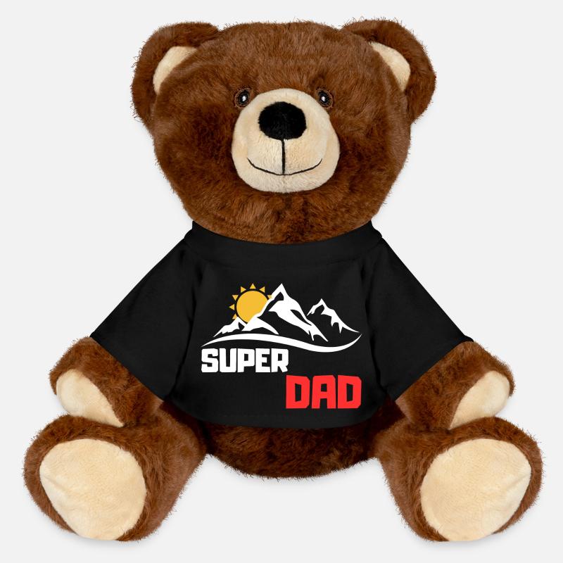 Super Dad - MiniFeet® RecycelBär® Teddy Bear Brown - black
