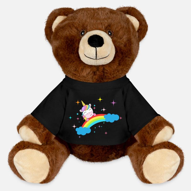 Unicorn - MiniFeet® RecycelBär® Teddy Bear Brown - black