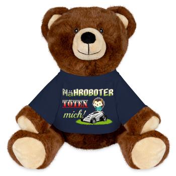 Les tondeuses à gazon robotisées tuent les hérissons - Nounours RecycelBär® marron - bleu marine - Devant