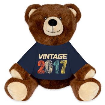 Vintage 2017 Retro - Best-seller - Nounours RecycelBär® marron - bleu marine - Devant