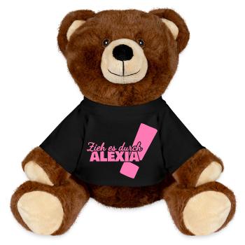 Vorname Alexia - MiniFeet® RecycelBär® Braun - Schwarz - Vorne