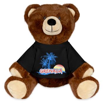 Beach Grenada - MiniFeet® RecycelBär® Teddy Bear Brown - black - Front