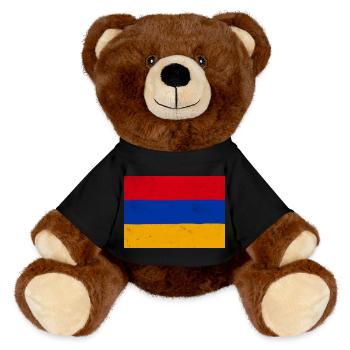 Drapeau de l’Arménie – symbole d’identité et de fierté nationale - Nounours RecycelBär® marron - noir - Devant